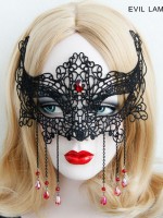 Black Lace Red Diamond Mask Black Lace Red Diamond Mask