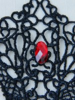 Black Lace Red Diamond Mask Black Lace Red Diamond Mask
