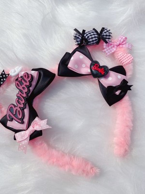 Black and Pink Bear Ears KC