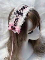 Black and Pink Lolita Hair Band Black and Pink Lolita Hair Band
