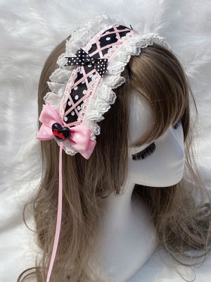 Black and Pink Lolita Hair Band