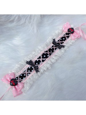 Black and Pink Lolita Hair Band