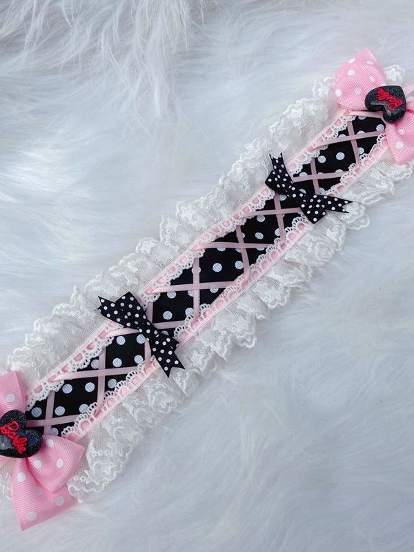 Black and Pink Lolita Hair Band