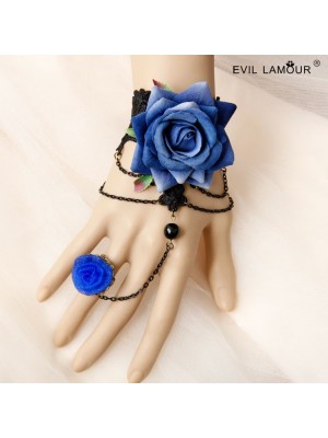 Blue Enchantress Hollow Out Lace Wrist Band
