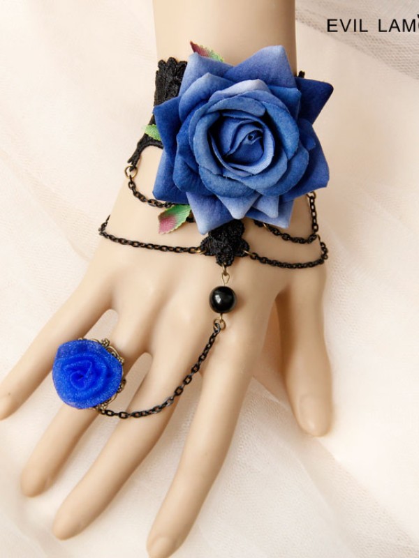 Blue Enchantress Hollow Out Lace Wrist Band Blue Enchantress Hollow Out Lace Wrist Band