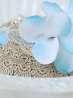 Blue Flower Shell Mini Top Hat