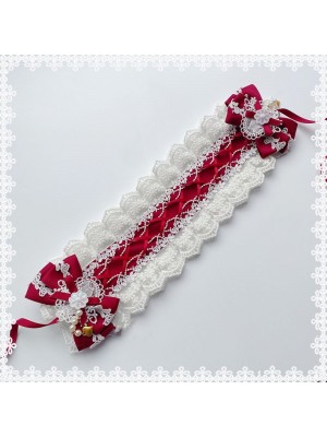 Burgundy Bow Lace Headband