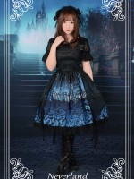 Dark Gothic Lolita Butterfly Cemetery Jumperskirt