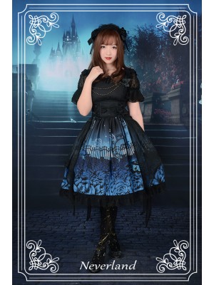 Dark Gothic Lolita Butterfly Cemetery Jumperskirt