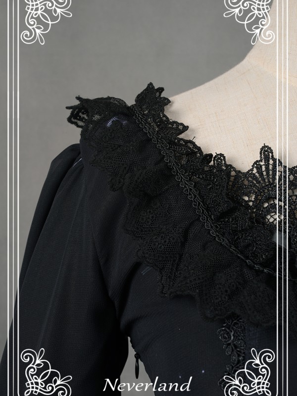 Dark Gothic Printed Lolita Dress Butterfly Cemetery One Piece Dark Gothic Printed Lolita Dress Butterfly Cemetery One Piece
