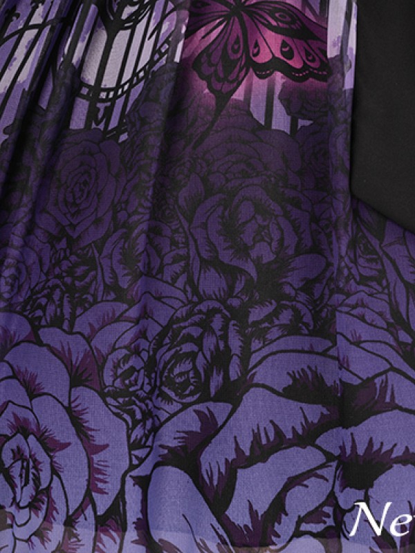 Dark Gothic Printed Lolita Dress Butterfly Cemetery One Piece Dark Gothic Printed Lolita Dress Butterfly Cemetery One Piece