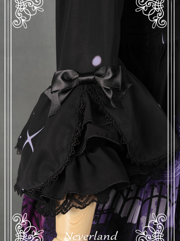 Dark Gothic Printed Lolita Dress Butterfly Cemetery One Piece Dark Gothic Printed Lolita Dress Butterfly Cemetery One Piece