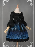 Dark Gothic Printed Lolita Dress Butterfly Cemetery One Piece Dark Gothic Printed Lolita Dress Butterfly Cemetery One Piece