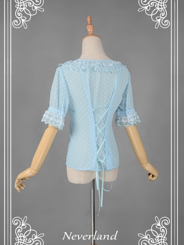 Cannele Chiffon Short Sleeve Blouse Cannele Chiffon Short Sleeve Blouse