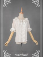 Cannele Chiffon Short Sleeve Blouse Cannele Chiffon Short Sleeve Blouse