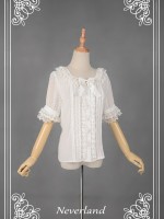 Cannele Chiffon Short Sleeve Blouse