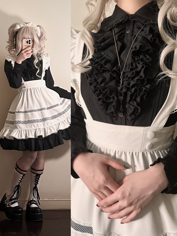 Cascade collar Blouse~Lolita match clothes