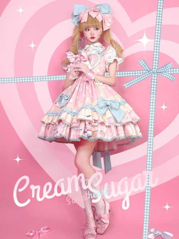 Cat Can - Cream Sugar Sweetheart Jumperskirt Cat Can - Cream Sugar Sweetheart Jumperskirt