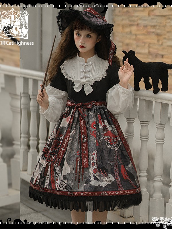 Cat Highness - Shape of Witch Gothic One-piece