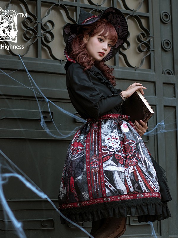 Cat Highness - Shape of Witch Gothic Skirt Cat Highness - Shape of Witch Gothic Skirt