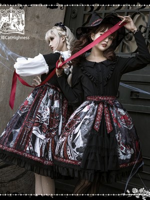 Cat Highness - Shape of Witch Gothic Skirt