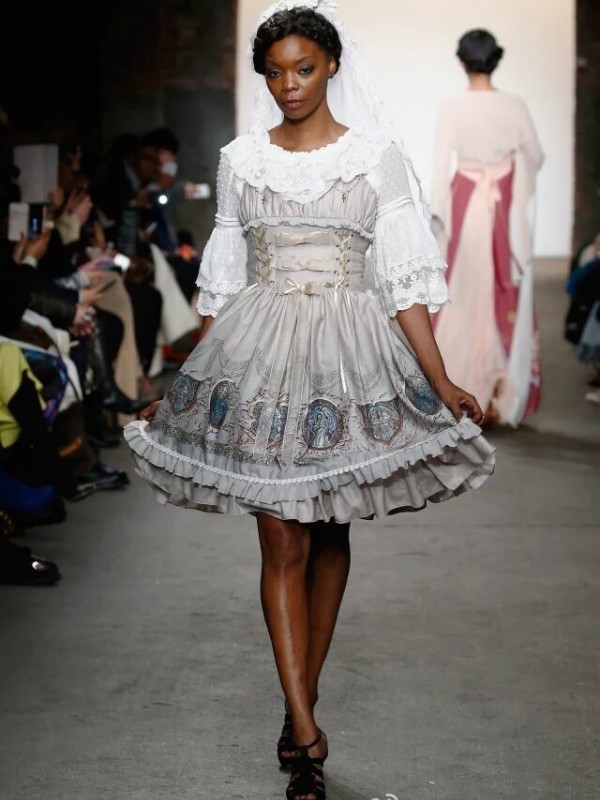 Chant of Raphael Corset-Style Front Jumperskirt Chant of Raphael Corset-Style Front Jumperskirt