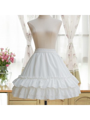 Chiffon Lace Flounced Fishbone Petticoat