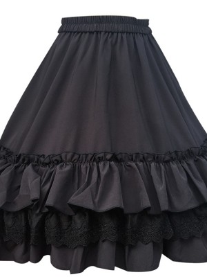 Chiffon Lace Flounced Fishbone Petticoat