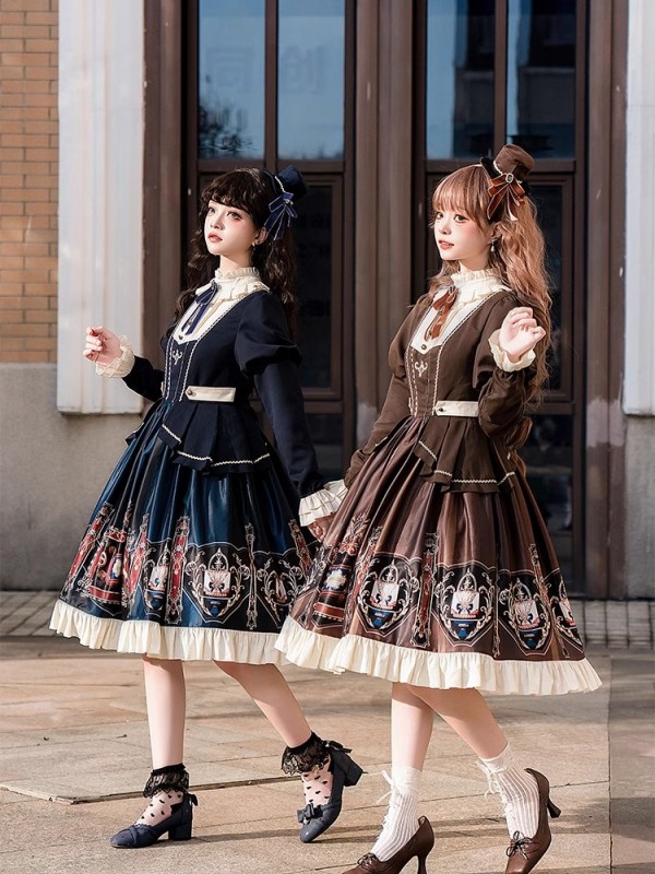 【Chocolate Academy】~lolita Onepiece~Daily Elegant Academy style dress 【Chocolate Academy】~lolita Onepiece~Daily Elegant Academy style dress