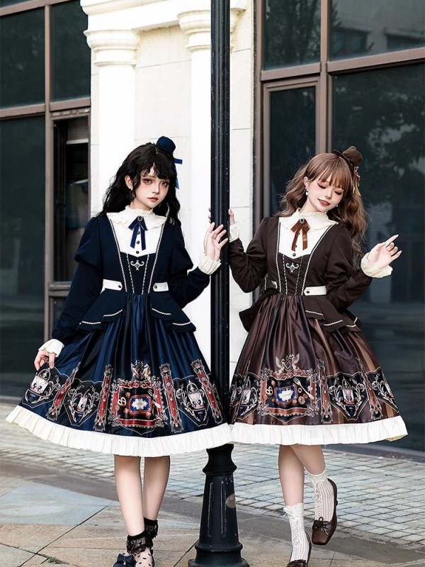 【Chocolate Academy】~lolita Onepiece~Daily Elegant Academy style dress 【Chocolate Academy】~lolita Onepiece~Daily Elegant Academy style dress