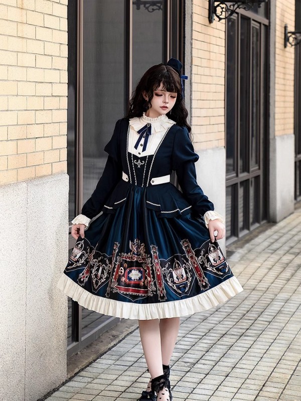 【Chocolate Academy】~lolita Onepiece~Daily Elegant Academy style dress 【Chocolate Academy】~lolita Onepiece~Daily Elegant Academy style dress