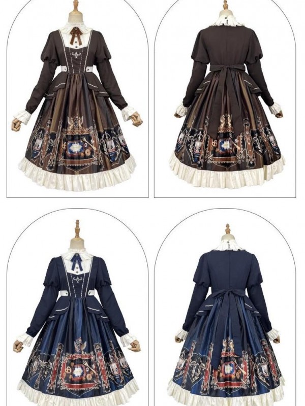 【Chocolate Academy】~lolita Onepiece~Daily Elegant Academy style dress 【Chocolate Academy】~lolita Onepiece~Daily Elegant Academy style dress