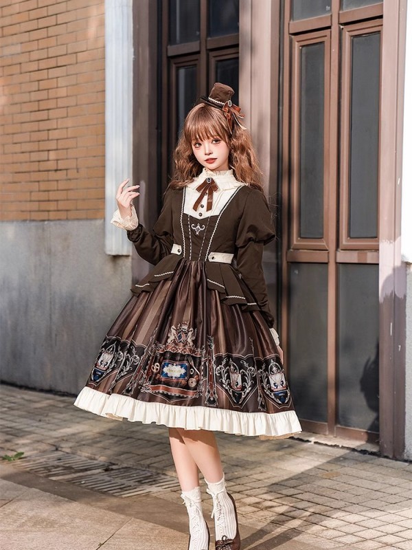 【Chocolate Academy】~lolita Onepiece~Daily Elegant Academy style dress 【Chocolate Academy】~lolita Onepiece~Daily Elegant Academy style dress