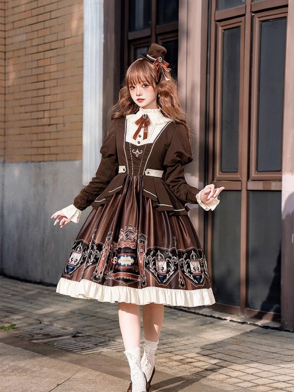 【Chocolate Academy】~lolita Onepiece~Daily Elegant Academy style dress 【Chocolate Academy】~lolita Onepiece~Daily Elegant Academy style dress