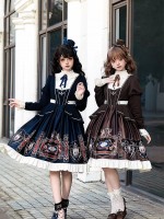 【Chocolate Academy】~lolita Onepiece~Daily Elegant Academy style dress 【Chocolate Academy】~lolita Onepiece~Daily Elegant Academy style dress