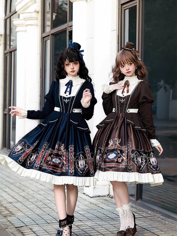 【Chocolate Academy】~lolita Onepiece~Daily Elegant Academy style dress 【Chocolate Academy】~lolita Onepiece~Daily Elegant Academy style dress