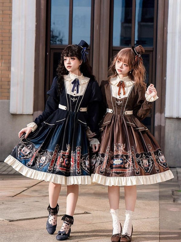 【Chocolate Academy】~lolita Onepiece~Daily Elegant Academy style dress 【Chocolate Academy】~lolita Onepiece~Daily Elegant Academy style dress