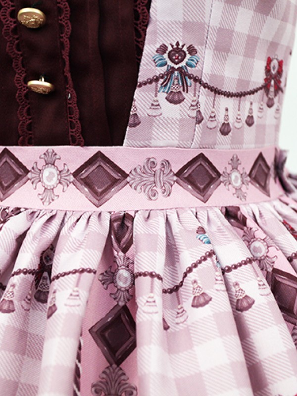 Chocolate Bear Fake Collar Jumperskirt Chocolate Bear Fake Collar Jumperskirt