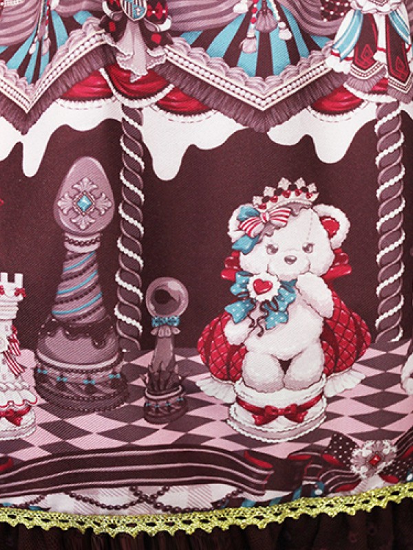 Chocolate Bear Fake Collar Jumperskirt Chocolate Bear Fake Collar Jumperskirt