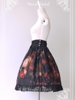 Flower-choosing Girl High-waisted Skirt