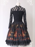 Vintage Flower-choosing Girl Long Sleeve Eyelash Lace One-piece Lolita