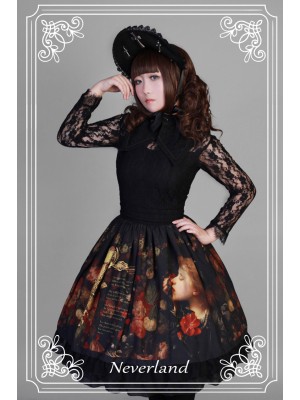 Vintage Flower-choosing Girl Long Sleeve Eyelash Lace One-piece Lolita