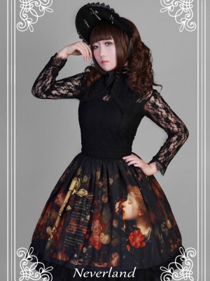 Vintage Flower-choosing Girl Long Sleeve Eyelash Lace One-piece Lolita