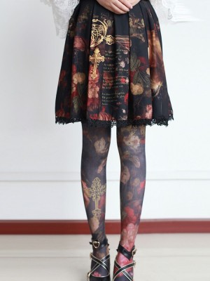Flower-choosing Girl Tights
