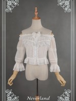 Chord Of Summer Wrinkled Silk  Short Blouse