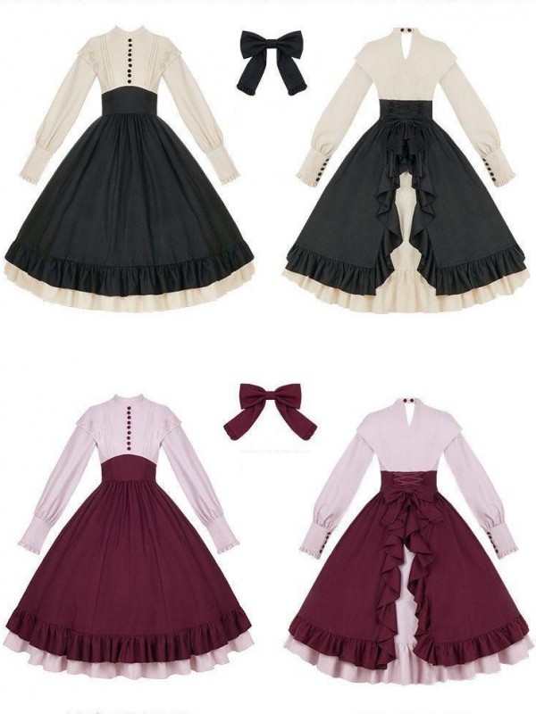 【Christine】~lolita dress~Rose embroidery Tight wait Large skirt~Onepiece 【Christine】~lolita dress~Rose embroidery Tight wait Large skirt~Onepiece
