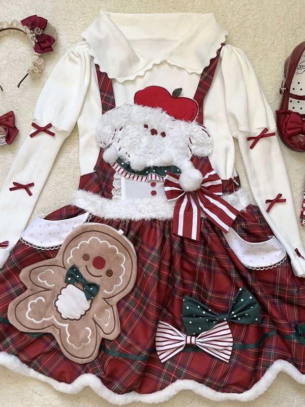 【Christmas Dog】Chai Huhu's Original Autumn and Winter Atmosphere Gingerbread Man Salopetee 【Christmas Dog】Chai Huhu's Original Autumn and Winter Atmosphere Gingerbread Man Salopetee
