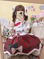 【Christmas Dog】Chai Huhu's Original Autumn and Winter Atmosphere Gingerbread Man Salopetee