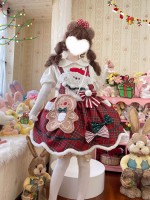 【Christmas Dog】Chai Huhu's Original Autumn and Winter Atmosphere Gingerbread Man Salopetee