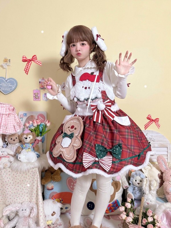 【Christmas Dog】Chai Huhu's Original Autumn and Winter Atmosphere Gingerbread Man Salopetee 【Christmas Dog】Chai Huhu's Original Autumn and Winter Atmosphere Gingerbread Man Salopetee